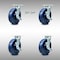 Service Caster 8 Inch SS Solid Poly Caster Set with Roller Bearings 4 Brake 2 Swivel Lock SCC SCC-SS30S820-SPUR-TLB-BSL-2-TLB-2 - alternate 1